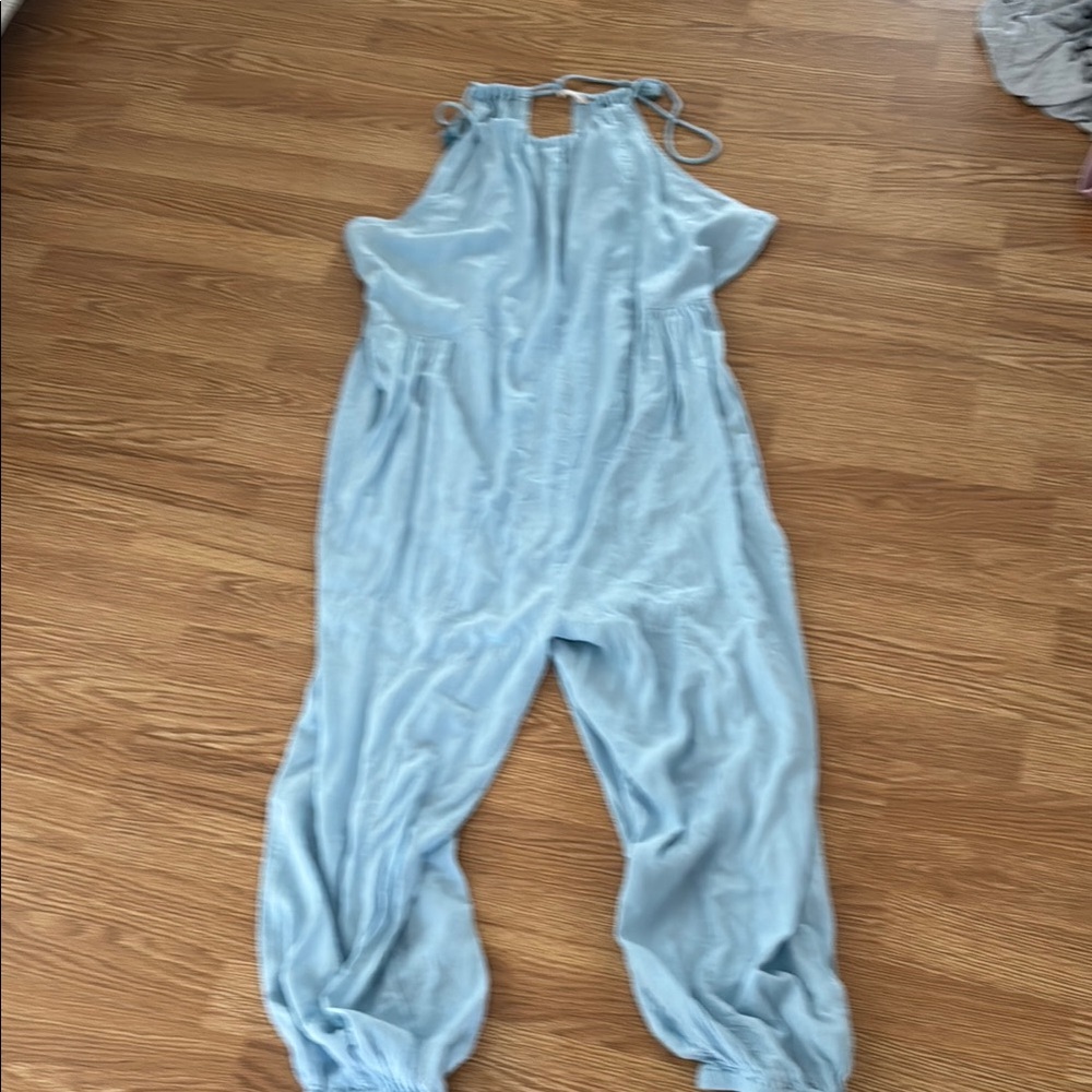 Free People Blue Jumpsuit Effortless Elegance